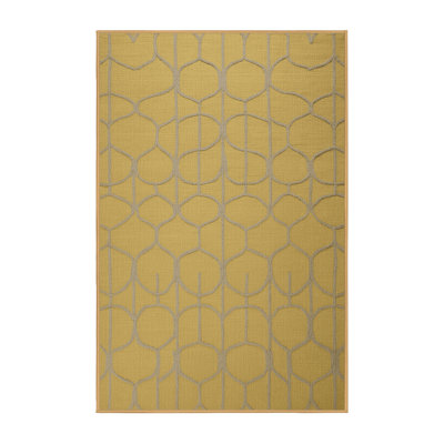 Machine Washable Trellis Brown Area Rug