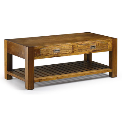 Guildhall Solid Wood Four Leg Coffee Table