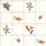 Just Kitchens Fruit Tile Design 33' L x 21" W Wallpaper Roll