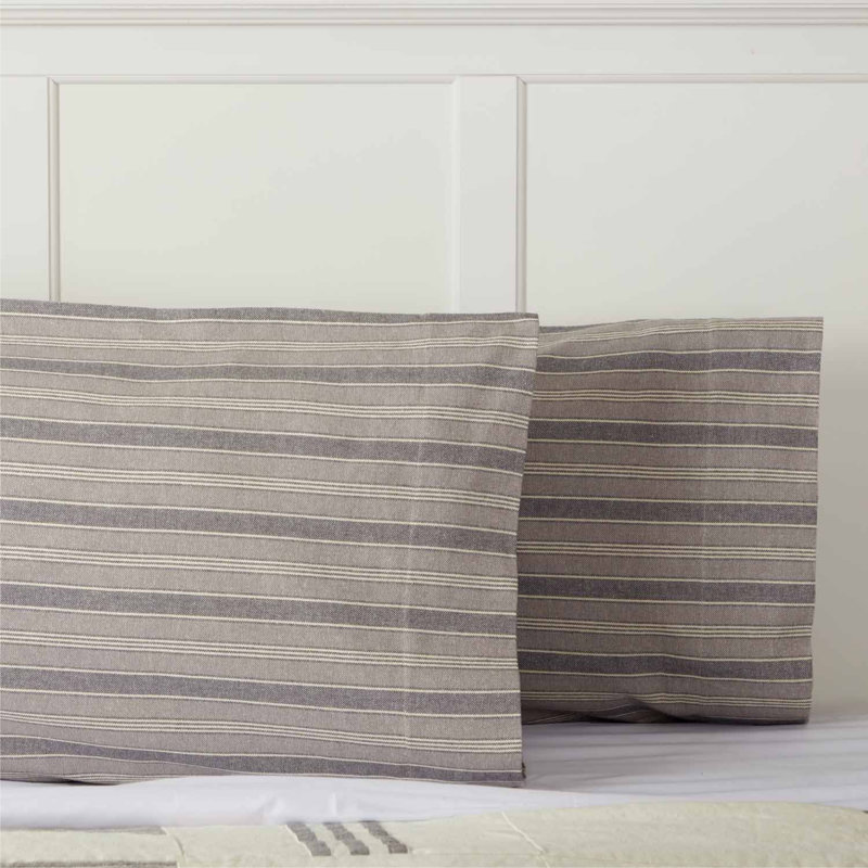 Ensemble de 2 taies d'oreiller standard Gray Gables