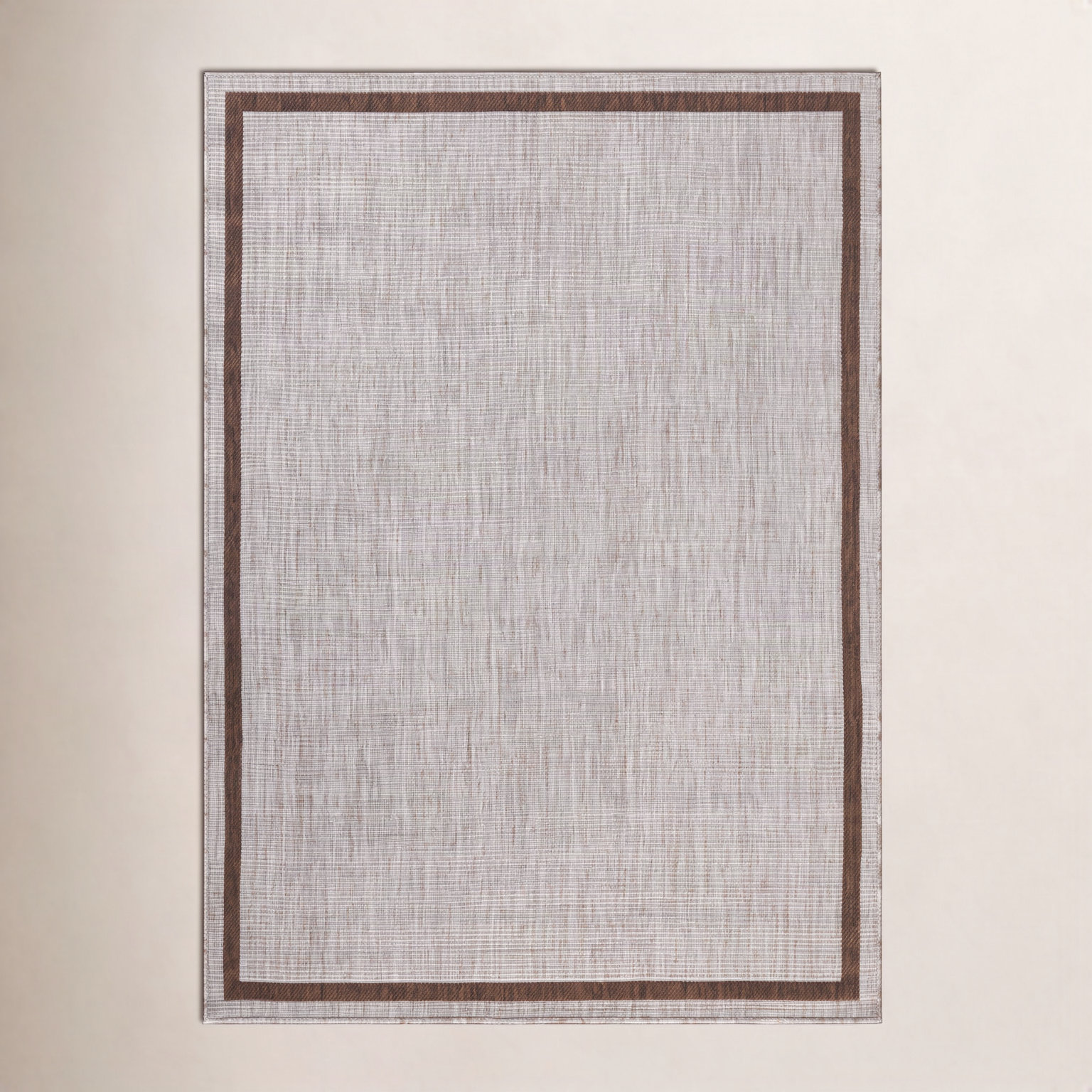 Easton Dove Coffee Geometric Outdoor Rug, Rectangle 4' x 6'