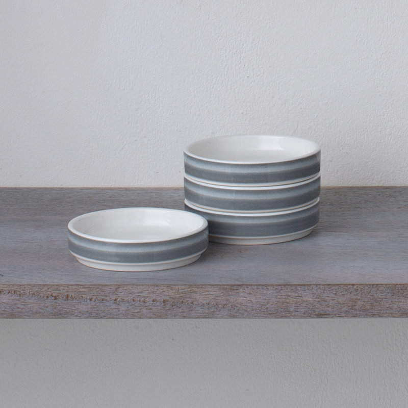 Mini assiettes Noritake Colorstax Ombre Stax, 3,75 po, Gris anthracite