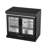 SERA C Black Stainless Steel Outdoor Refrigerator Cabinet with Black Granite Countertop, Wheels, Double Door, 4.1 Cu. Ft. Capacity-125340026