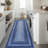 2x6 Runner Braided Rug, Washable Area Rug for Living Room, Vintage Accent Rug, Braided Print Carpet, Low Pile Non-Shedding Kitchen Rugs with Non Slip Backing, Aesthetic Foldable Navy Rug-86706813-86706786