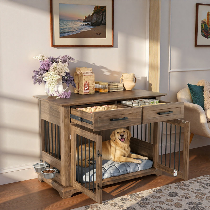 Meuble pour chien 44,48 po, Brun
