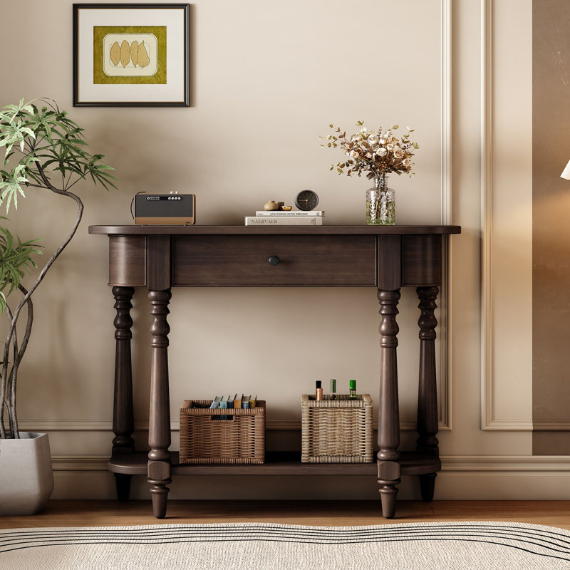 36"Wide 2-Drawer Chest with Open Shelf, Espresso