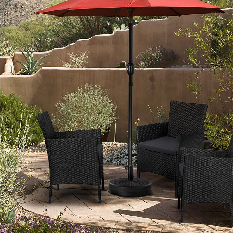  Round Fillable All-Weather HDPE Patio Umbrella Base Stand