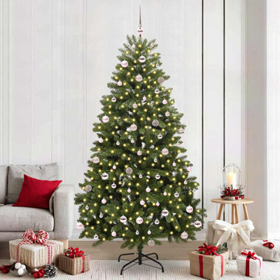 Artificial Christmas Tree with Stand Green PVC and Metal