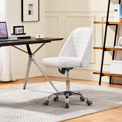 Modern Office Chair with Silver Chrome Base