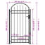 Bezout 203.2cm H x 104.14cm W Black Metal Gate