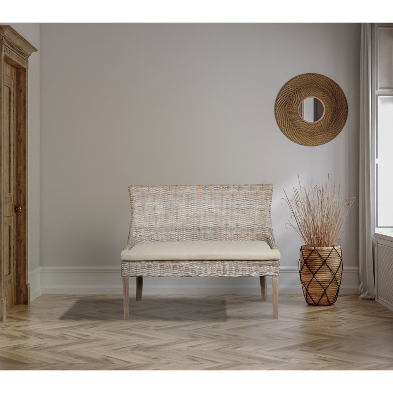 Banc rembourré 100% lin Delaura