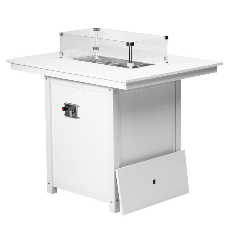 Foyer de table rectangulaire 46 po, 42.5" H x 46" W x 35" D, White