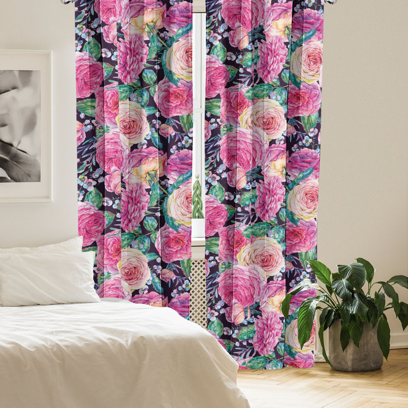 Semi Sheer Curtain Pair, 28" W x 95" L