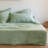 100% French Linen Fitted Sheet with Pillowcases 3 Pieces Set (Multiple Sizes & Colours)-99323502-99323503