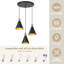 Luminaire suspendu moderne 3 lumières noir