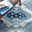 Tapis bleu / gris en laine touffeté à la main Lanagan-894845532