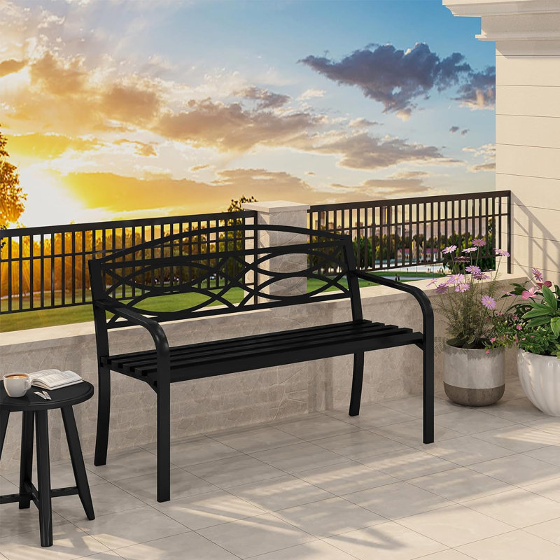 Aneecia Metal Traditional Bench