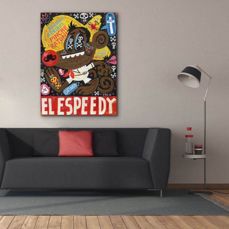  «El Espeedy» par Jorge R. Gutierrez, art mural sur toile, 40 po x 54 po, H 54 po x l 40 po