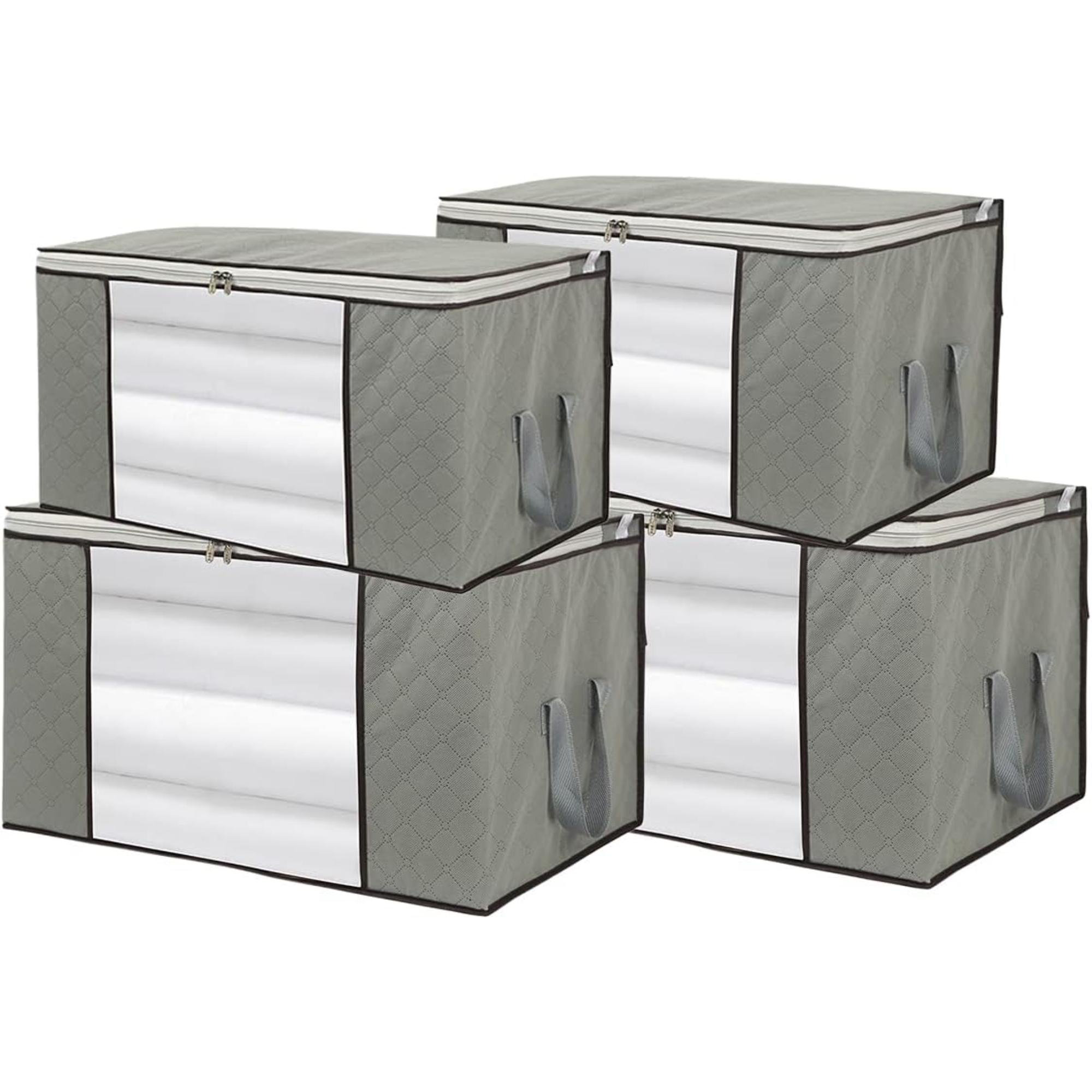 Rebrilliant 4 Pack Foldable Large Storage Bags For Comforter Quilt ...