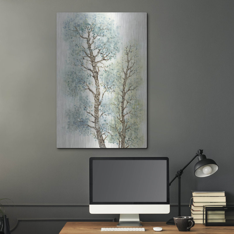 «Tranquil Tree Tops I» par Tim O'Toole, art mural en métal, H 36 po x l 24 po