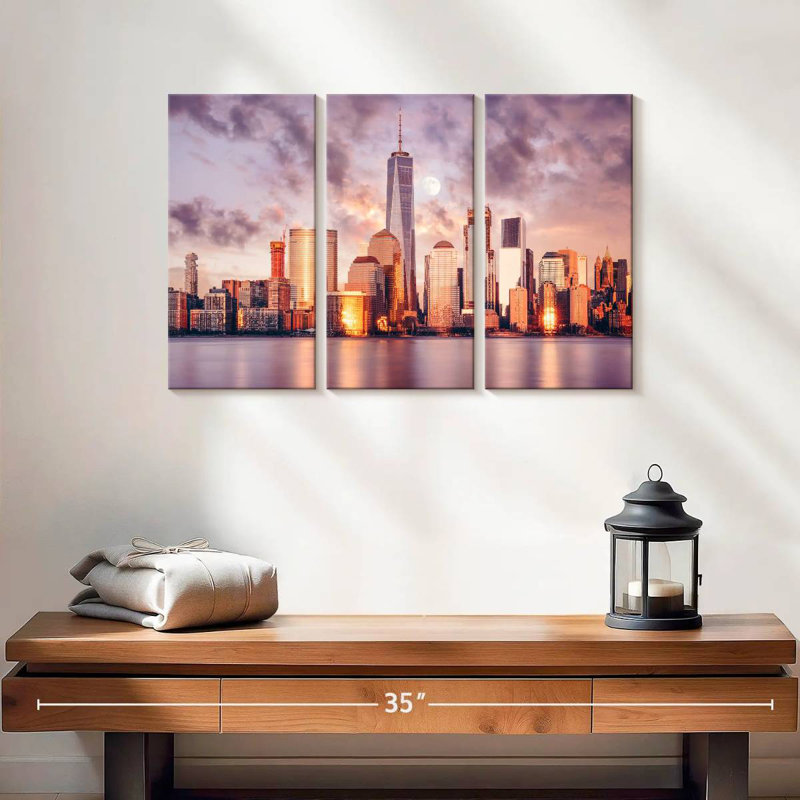Sebbie NYC Spring Sunset, 36" H x 57" W
