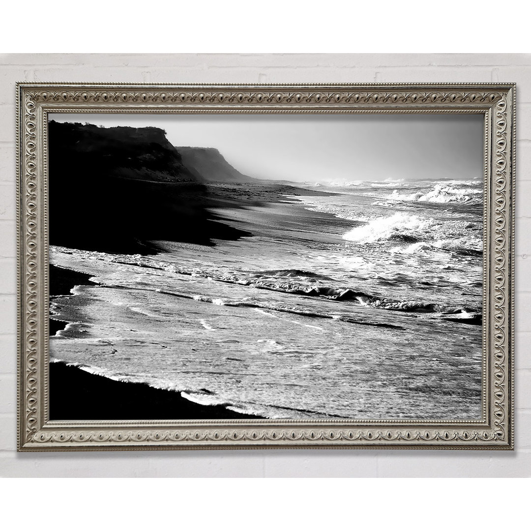 B N W Ocean Spray - Einzelner Bilderrahmen Druck