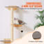 Halayna Wall Mounted Cat Shelves Tree with Platform Tree-Shaped Cat Furniture Set