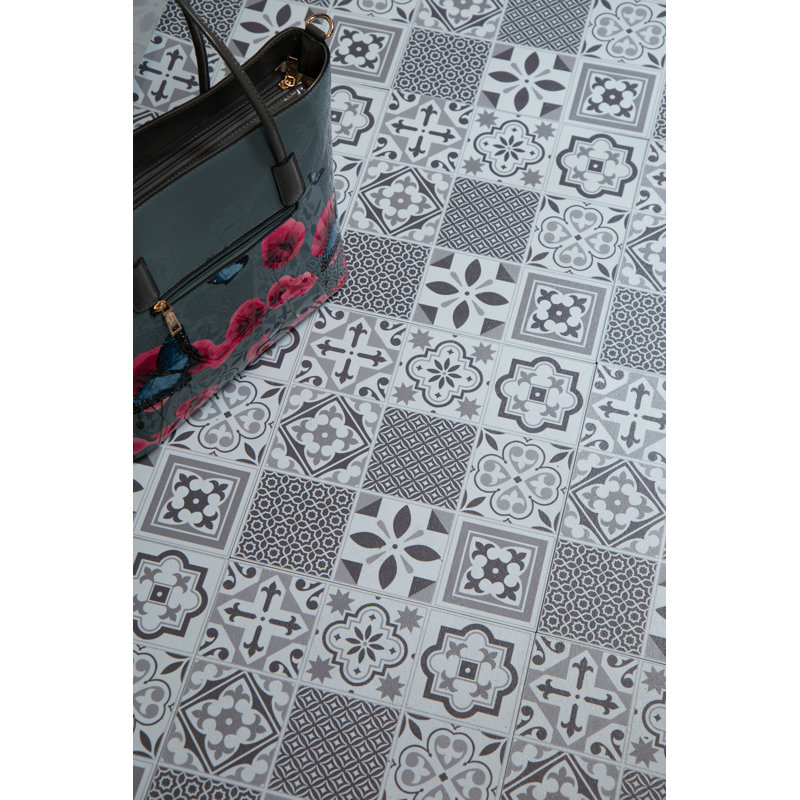Bonneau Peel and Stick Vinyl 30 x 30cm PVC Mosaic Tile in Grey