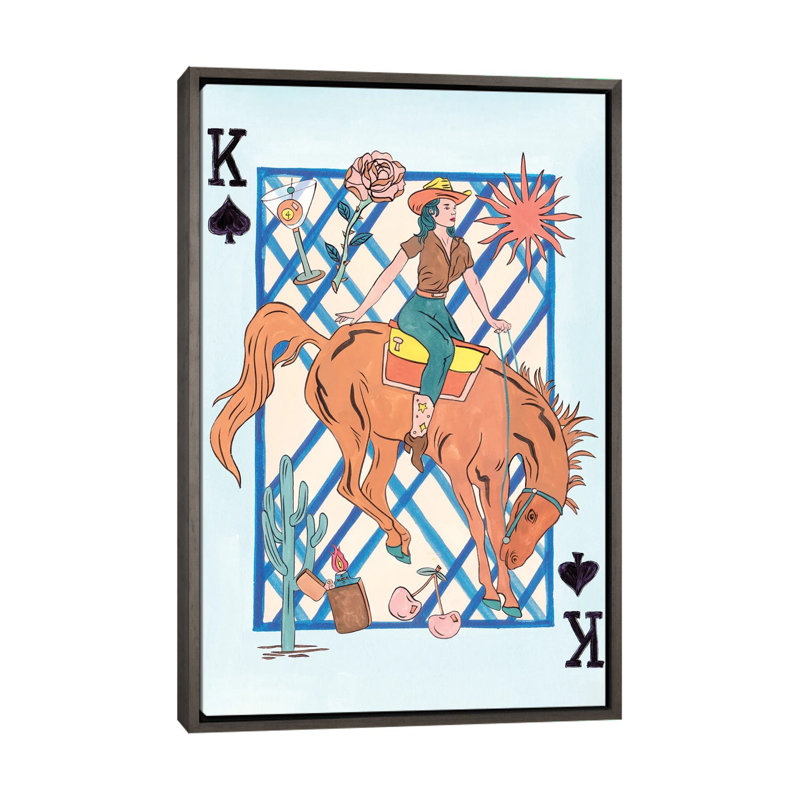 Range Rider III, reproduction d'art sur toile encadrée, H 26 po x l 18 po, Toile à cadre flottant sans passe-partout, Gris