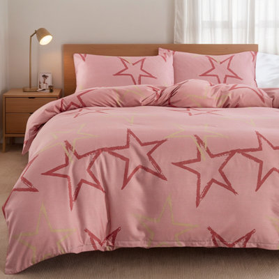 Dailynap Princess Pink Star Cute Bedding Set