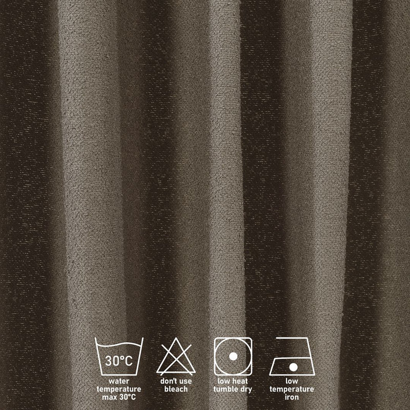 Extra Long & Extra Wide Polyester Decorative Curtain Pinch Pleat Single Panel, Brass, 52" W x 180" L