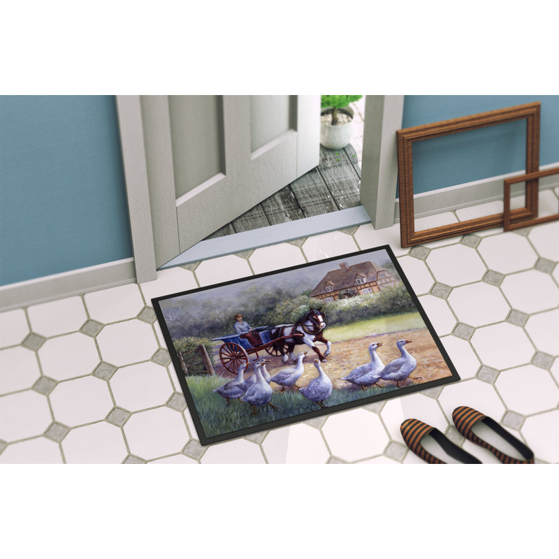 Tapis d'extérieur antidérapant pour oies, Rectangle 1 pi 6 po x 2 pi 3 po