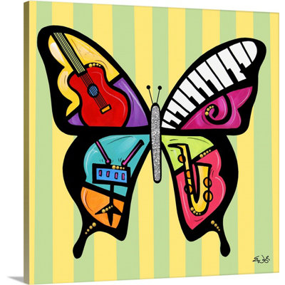 "Butterfly music" par Diethild, impression sur toile