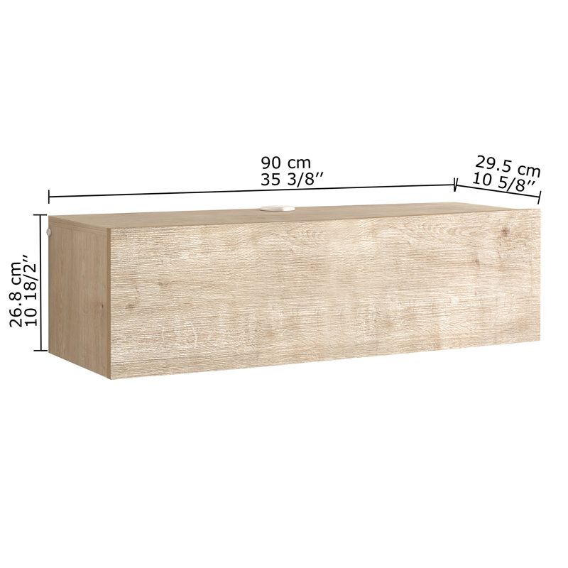 Modular Box Floating Tv Stand, Natural