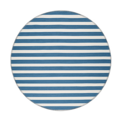 HorizontalStripes Blue Indoor and Outdoor Area Rug