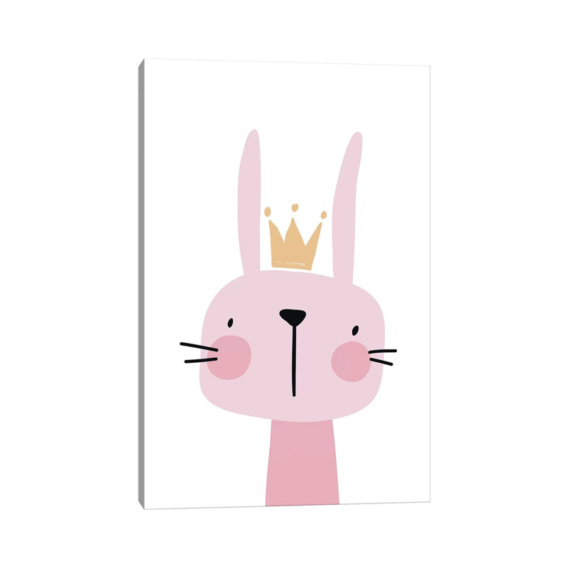 Bunny Pink by Pixy Paper - Wrapped Canvas Print, 66.04 cm H x 45.72 cm W x 1.91 cm D