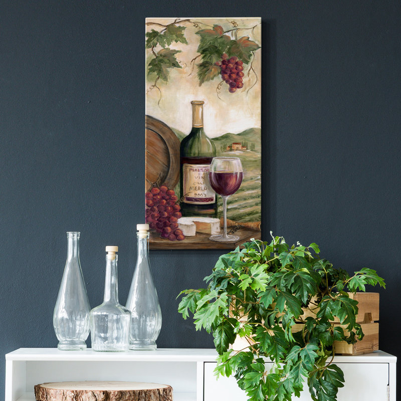 " Wine Country Red " - 16" H x 8" W x 1" D