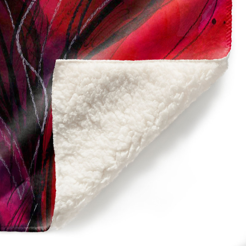 Couverture sherpa doux à fleur d’âme 60, l 51 po x L 60 po