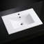 Comptoir de meuble-lavabo en céramique 30 po avec trou unique, vasque de salle de bain rectangulaire rectangulaire, blanc brillant