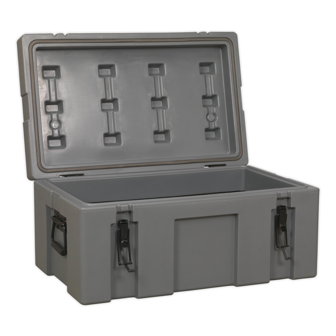 Symple Stuff Oceane 71cm W 62L Water Resistant Plastic Lockable Deck Box in Grey