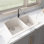 Évier de cuisine encastré à double cuve en granite composite 33 po x 22 po Ruvati - Sable des Caraïbes -