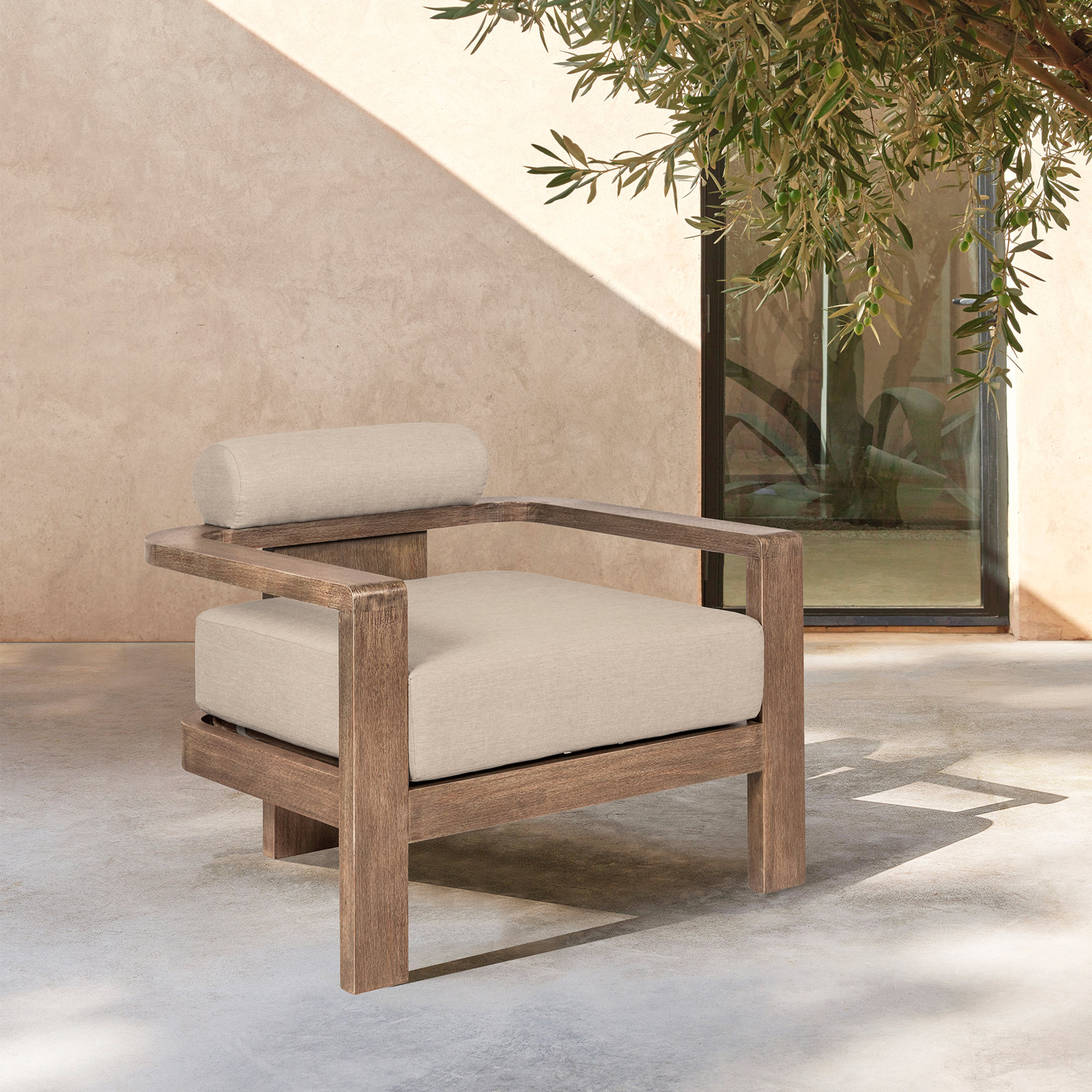 Chaudry Wood Outdoor Lounge Chair