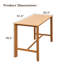 Tables de patio robustes, table de bar moderne en métal à grain de bois de 51 pouces pour la maison