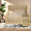 Lits plateforme en bois pleine grandeur peu encombrants avec rangement pour la maison moderne