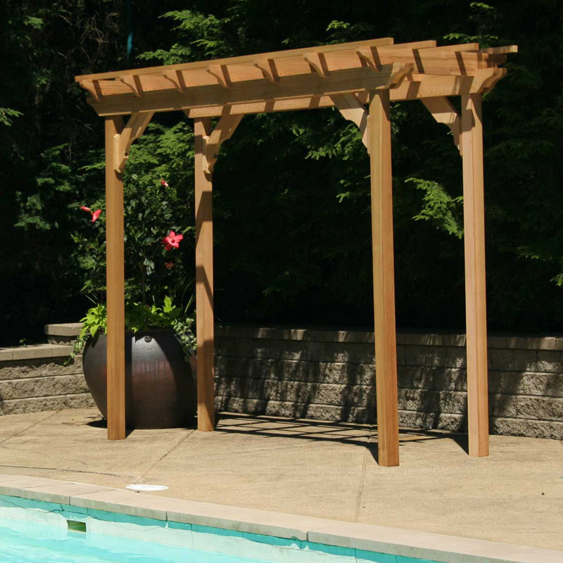 Tignall Solid Wood Pergola, 14 ft. W x 4 ft. D
