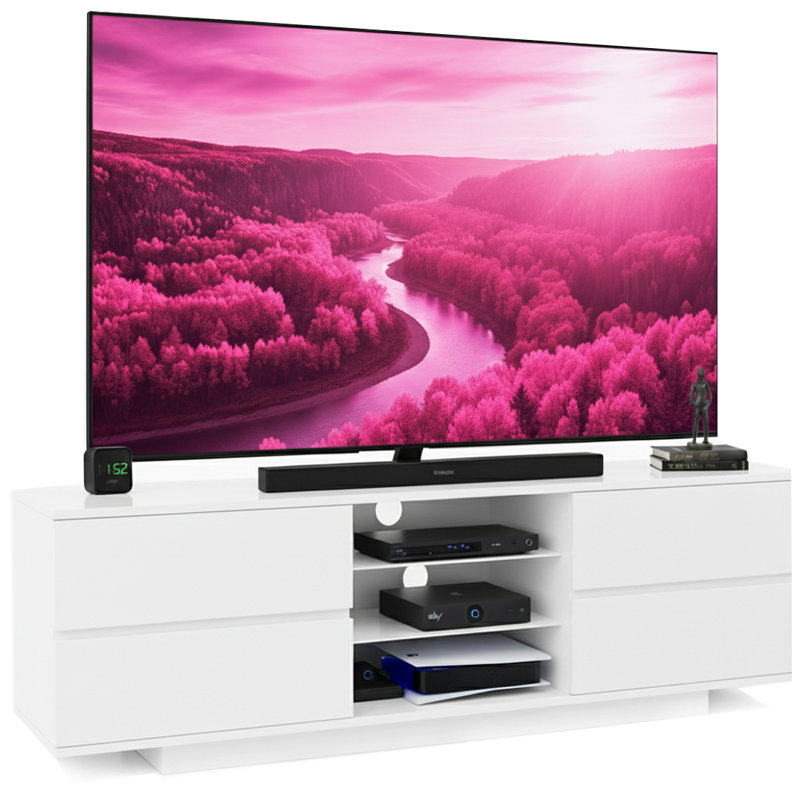 Krenar TV Stand for TVs up to 65", White