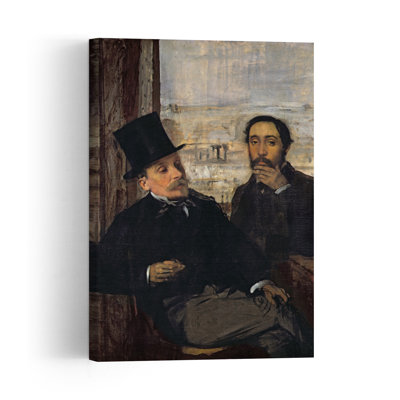 Self Portrait With Evariste De Valernes C.1865 Contemporary Portrait Architecture Wall Art Print