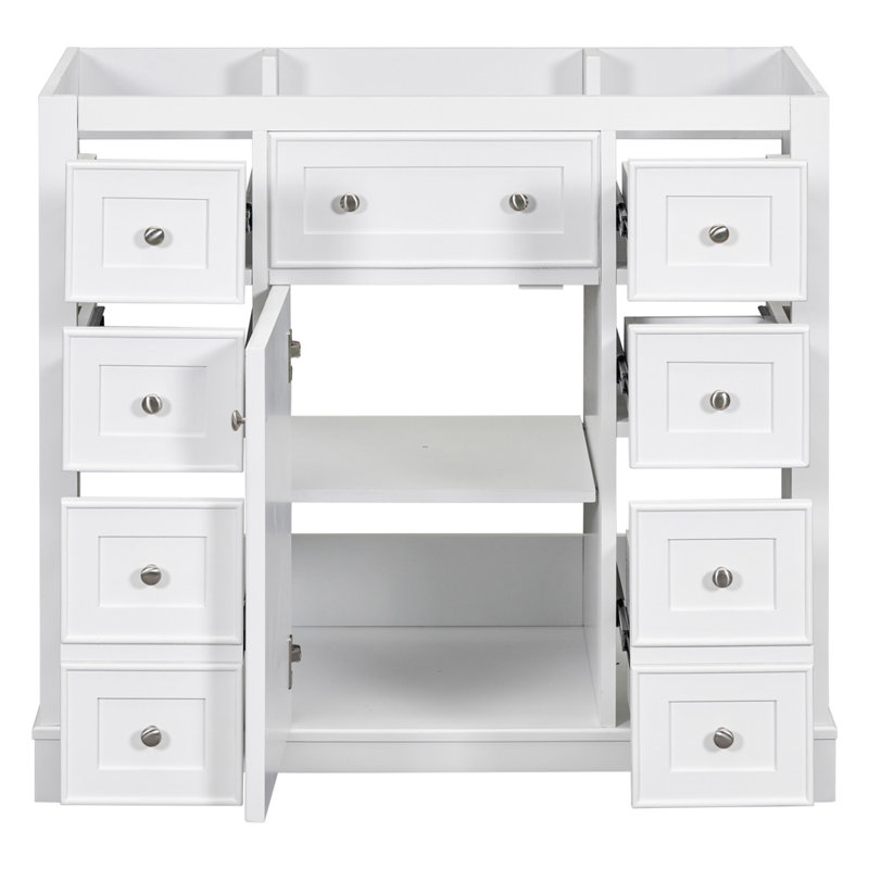 35,6 base de meuble-lavabo simple seulement, Blanc