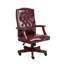 Fauteuil de direction Yuzu, vérin à gaz inclinable, base en bois, vinyle bourgogne-117561200