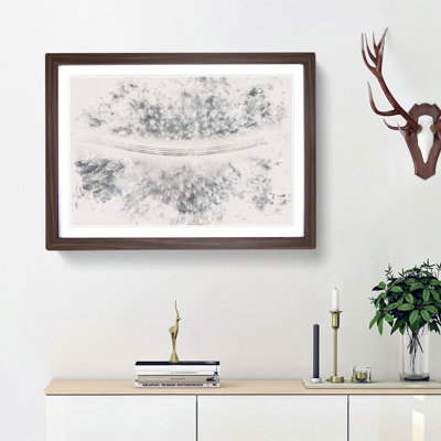 Winter Road Watercolour - Framed Print